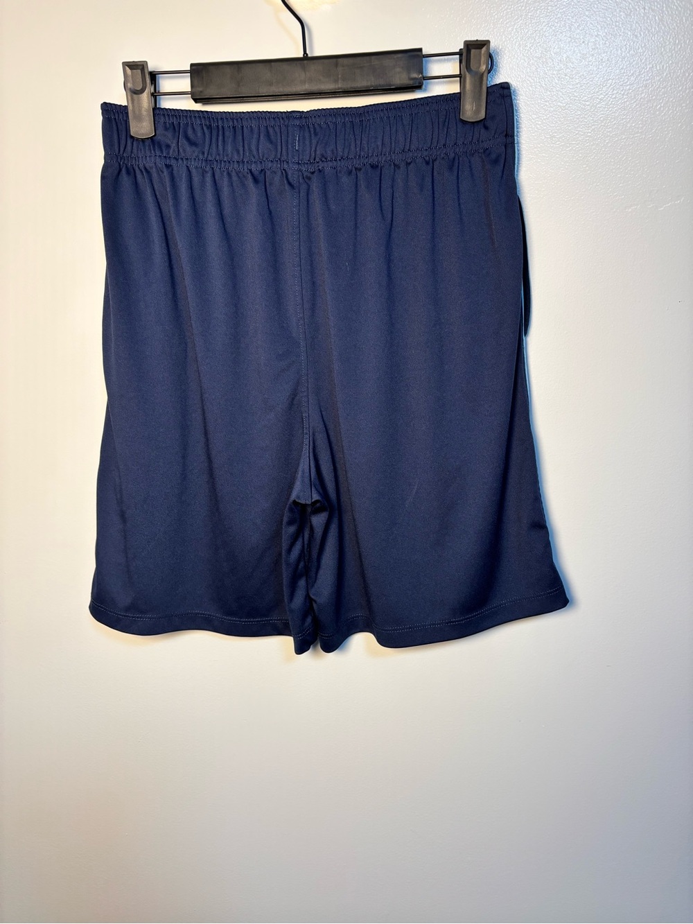 Messi Kids Navy Athletic Shorts with Light Blue Trim - Picture 4 of 5